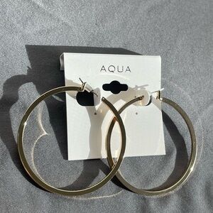 Aqua Gold Hook Earring